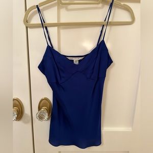 Blue Silk DVF tank top